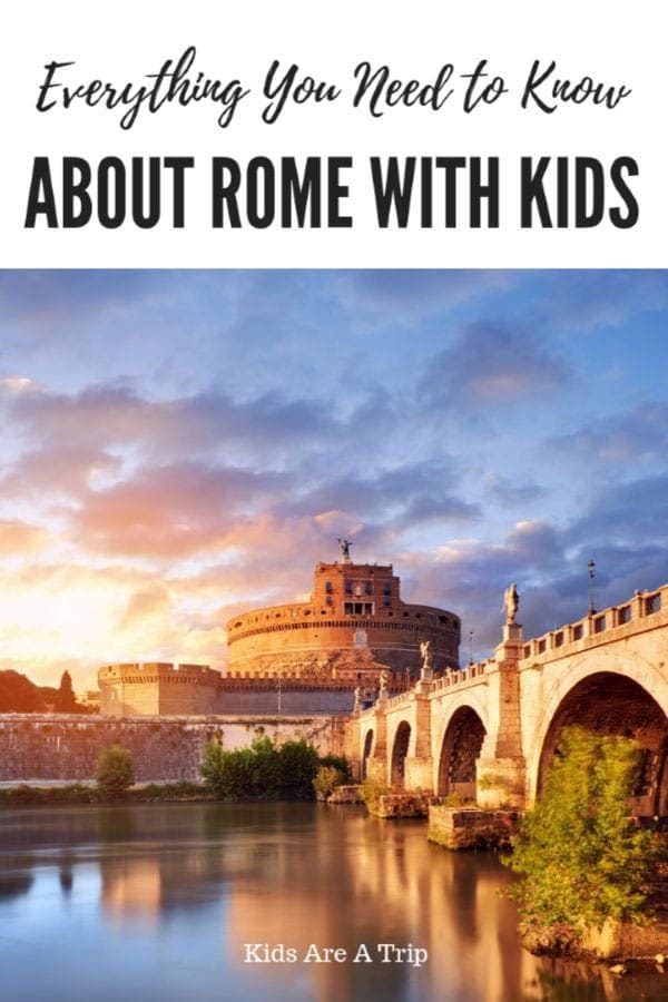 The Cover of "About Rome With Kids", featuring Castel Sant'Angelo.