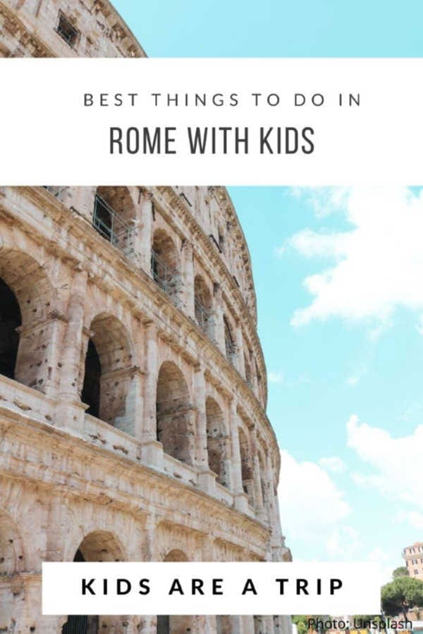 Cover of "Rome WIth Kids", featuring a view of the Colosseum.