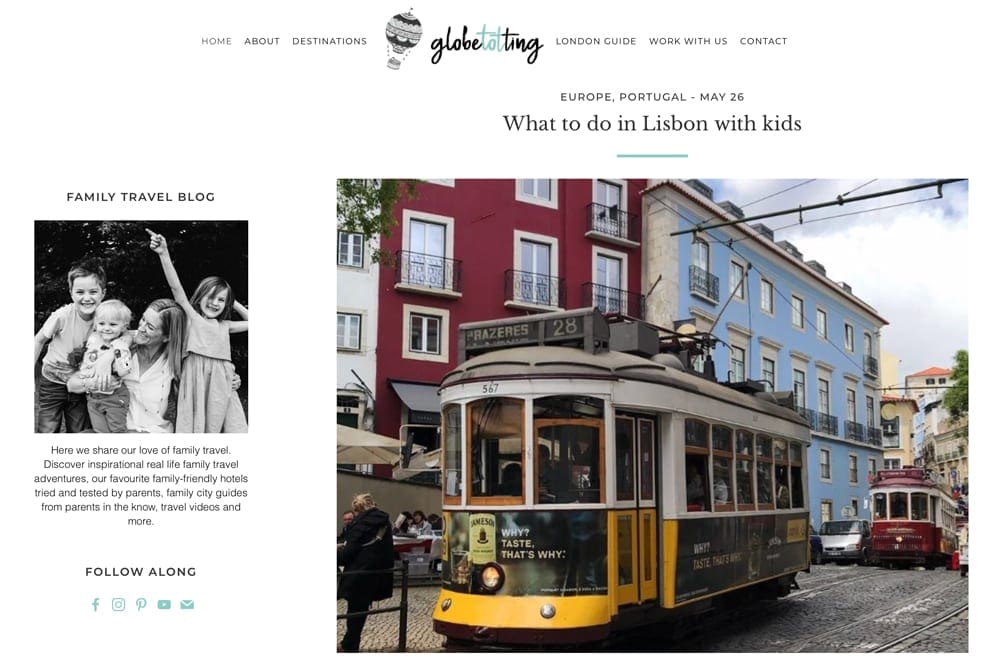 Blog header for Globetotting, featuring their article.