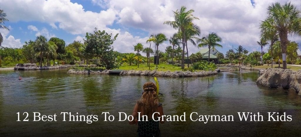 A screenshot of a blog featuring the 12 Best Things to do in Grand Cayman with Kids, written by La Jolla Mom.