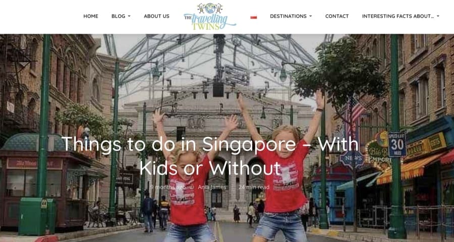 The Travelling Twins blog on things to do in Singapore with kids