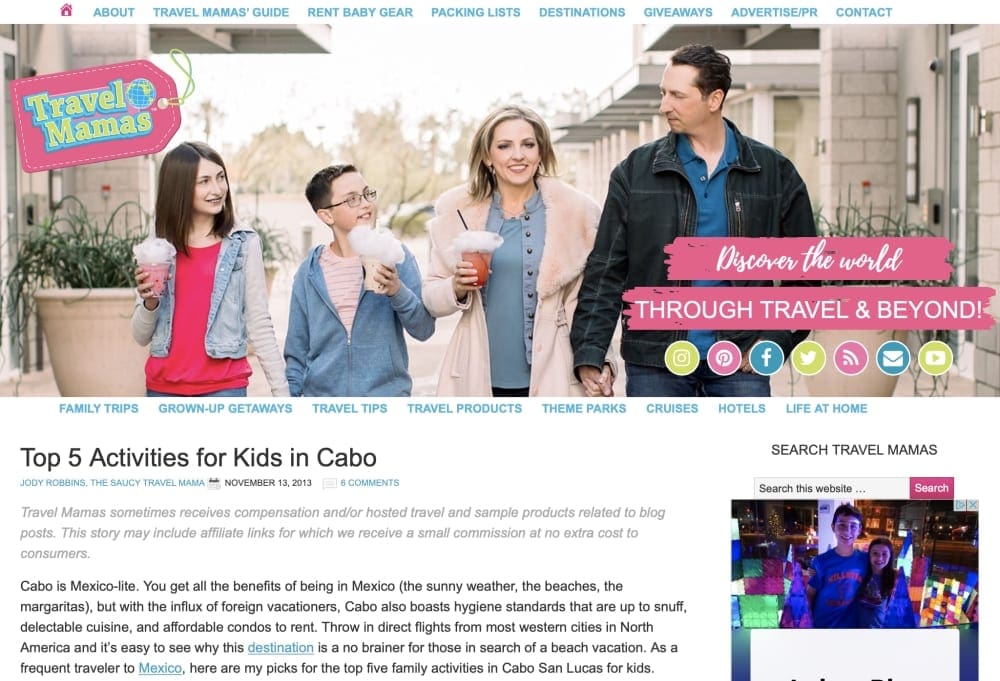 Travel Mamas blog on Top 5 Activities for Kids in Cabo.