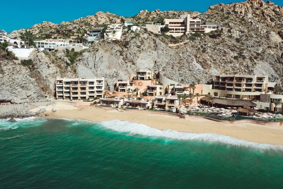 This oceanfront hotel is nestled nto the rocky cliffside where the cactus-dotted desert meets the deep blue Pacific.