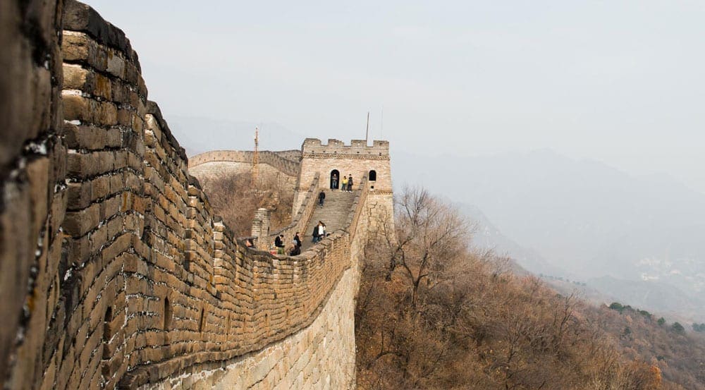 The great Wall of China in Beijing, one of the best places to visit in China with kids.
