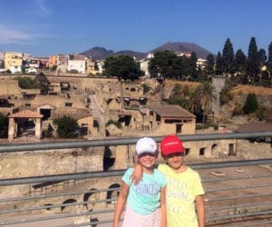 kids in Mount Vesuvius