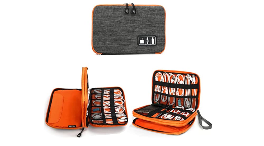 Charger Cord Organizer in Orange color one of the best gifts to give Dads on Fathers day