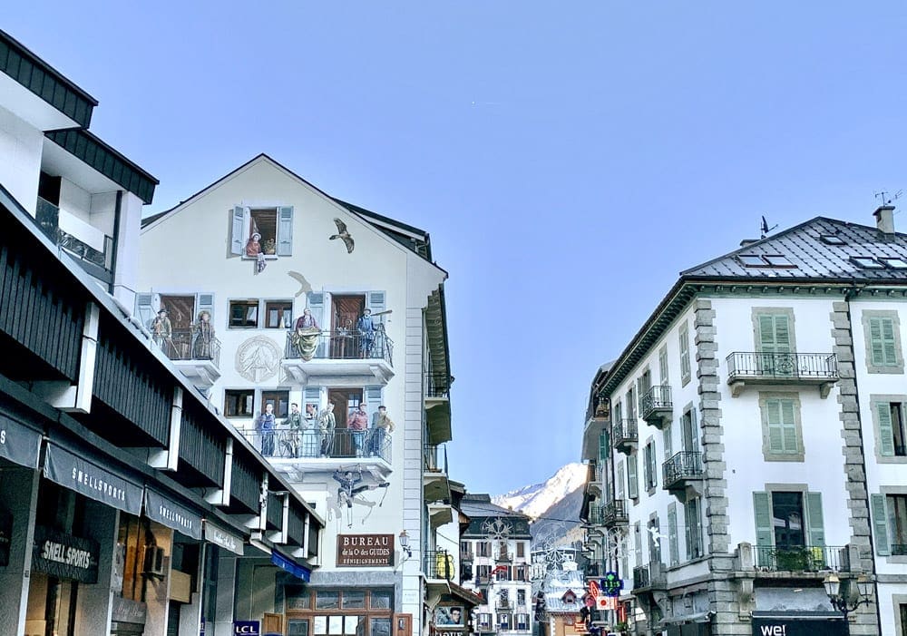 A view of downtown Chamonix.