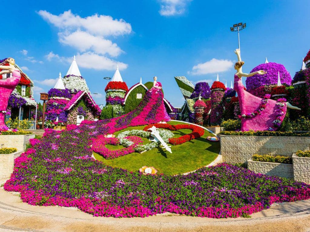 One of the colorful floral displays at the Dubai Miracle Garden.