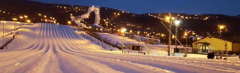 The outdoor tubing runs and grounds at the Blue Mountain Resort.