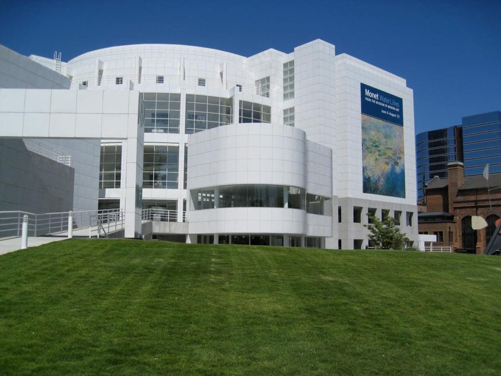 The white exterior of High Museum of Art in Atlanta.