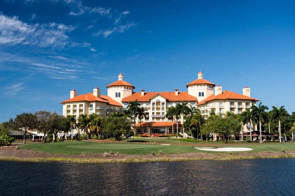 A view of the property of The Ritz-Carlton Golf Resort and Spa in Naples.