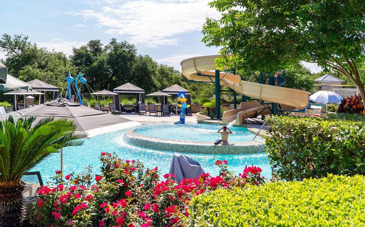 The kid's pool and playground at Lakeway Resort and Spa.
