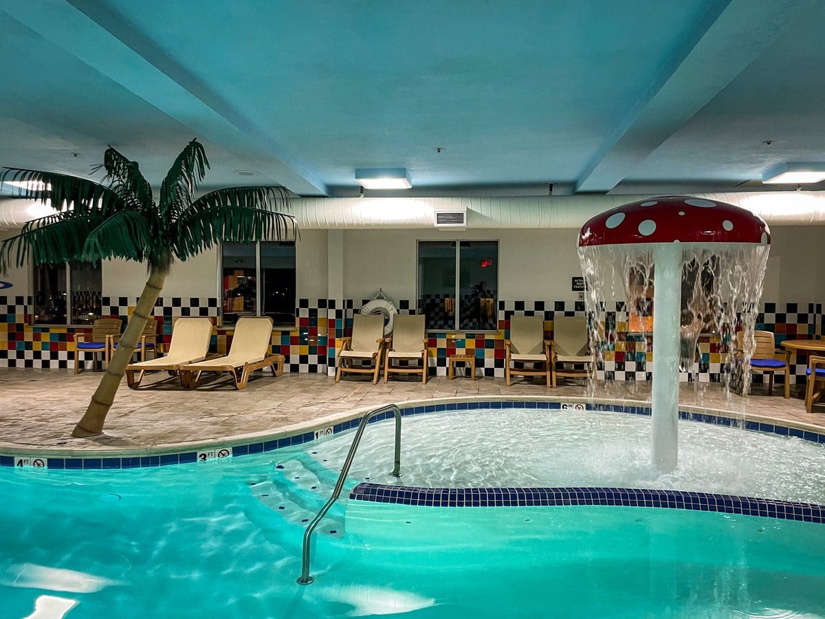 The indoor pool at Hampton Inn & Suites Boise-Downtown, one of the best places to stay in Boise with kids.