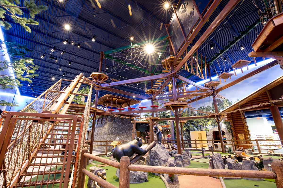The indoor play area at Great Wolf Lodge Williamsburg, one of the best water parks near Washington DC for families.