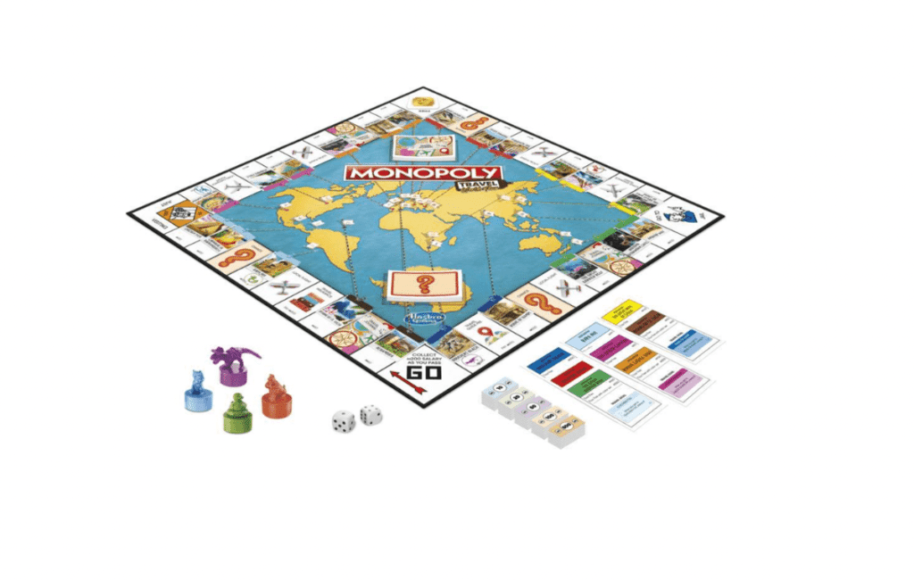 A product shot of Travel Monopoly by Hasbro.