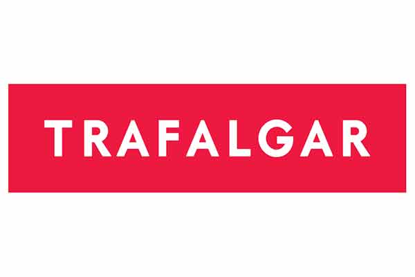 The logo for Trafalgar, offering one of the best Black Friday Deals for Family Travel.