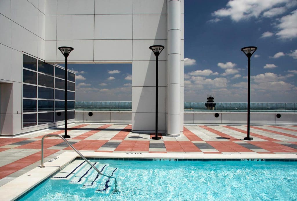 The cozy outdoor pool at Grand Hyatt DFW.