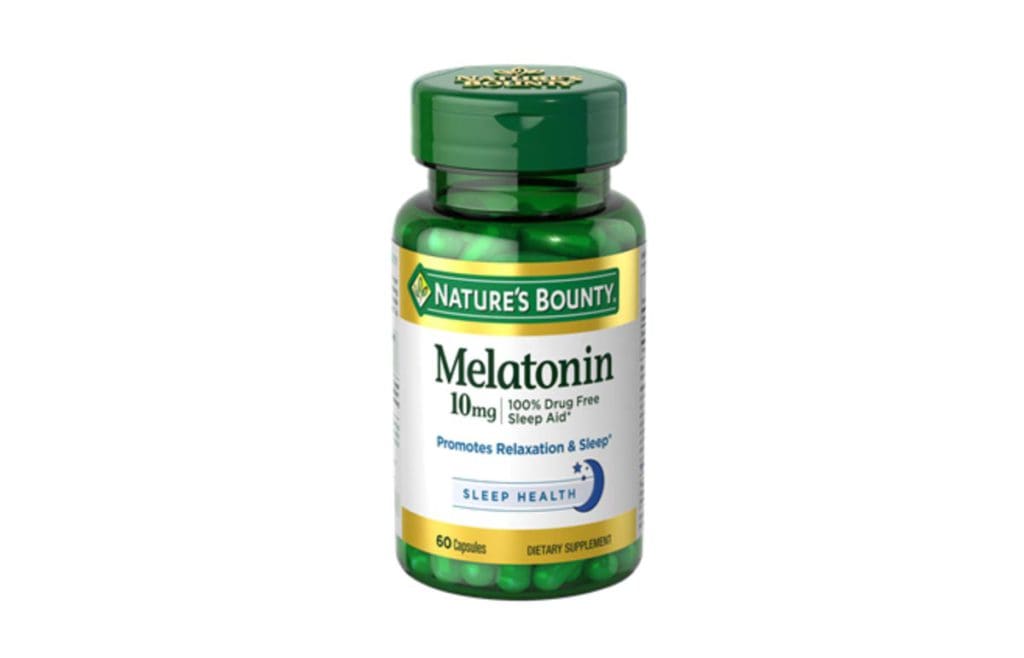 A product shot of Nature’s Bounty Melatonin Tablets.