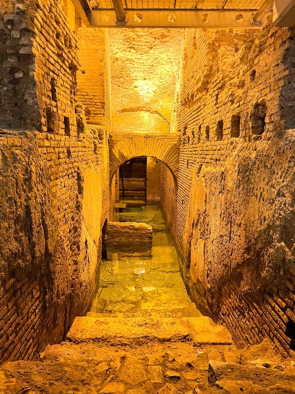 An underground cistern at Vicus Caprarius-the Water City.