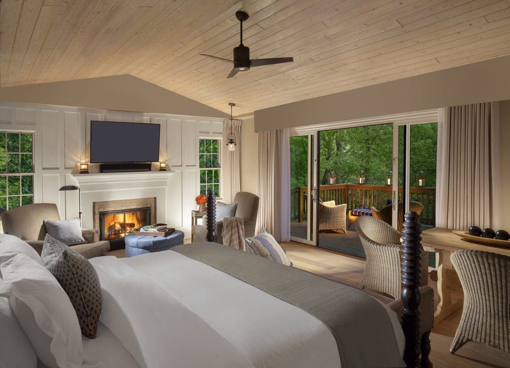 Inside one of the guest rooms at L’Auberge de Sedona.