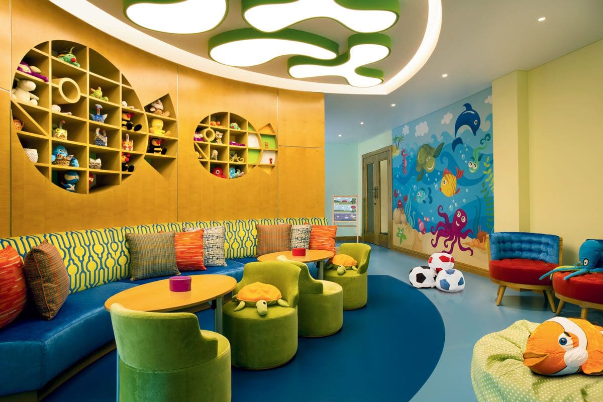 Inside the colorful kids' club at The Ritz-Carlton, Dubai.