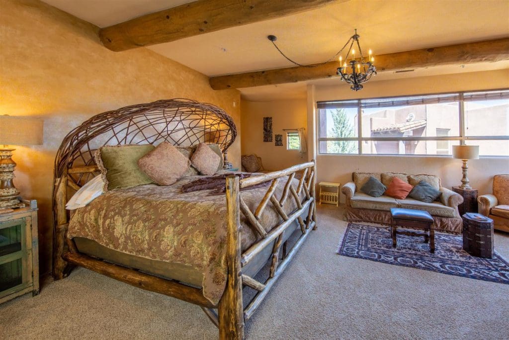 One of the spacious guest room at Adobe Grand Villas, one of the best hotels in Sedona for families.