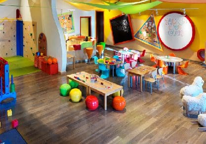 The colorful kids' club at Fairmont The Palm.