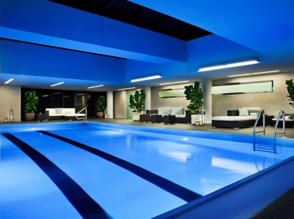 The large indoor pool at The Rittenhouse Hotel.