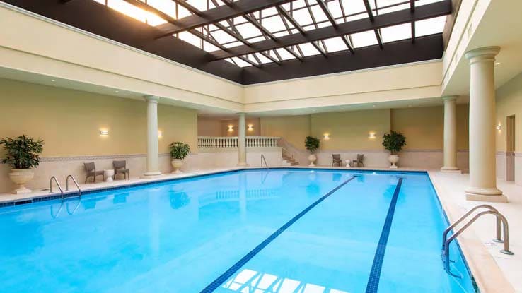 The indoor pool at JW Marriott Atlanta Buckhead.
