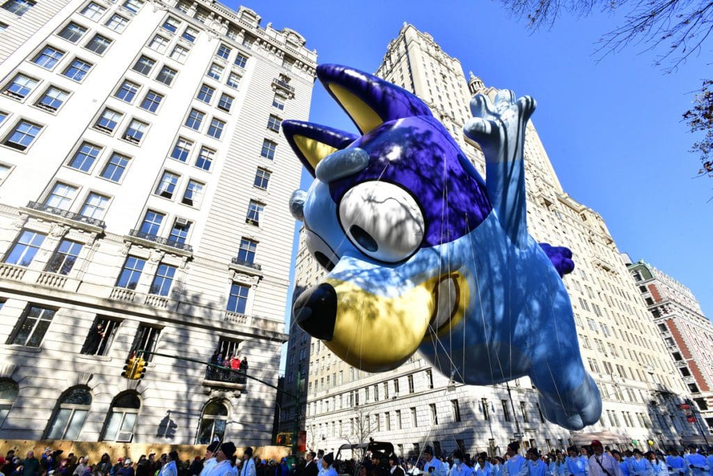 A Bluey float at the Macy’s Thanksgiving Day Parade.