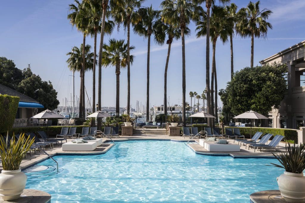 The outdoor pool at The Ritz-Carlton, Marina del Rey.