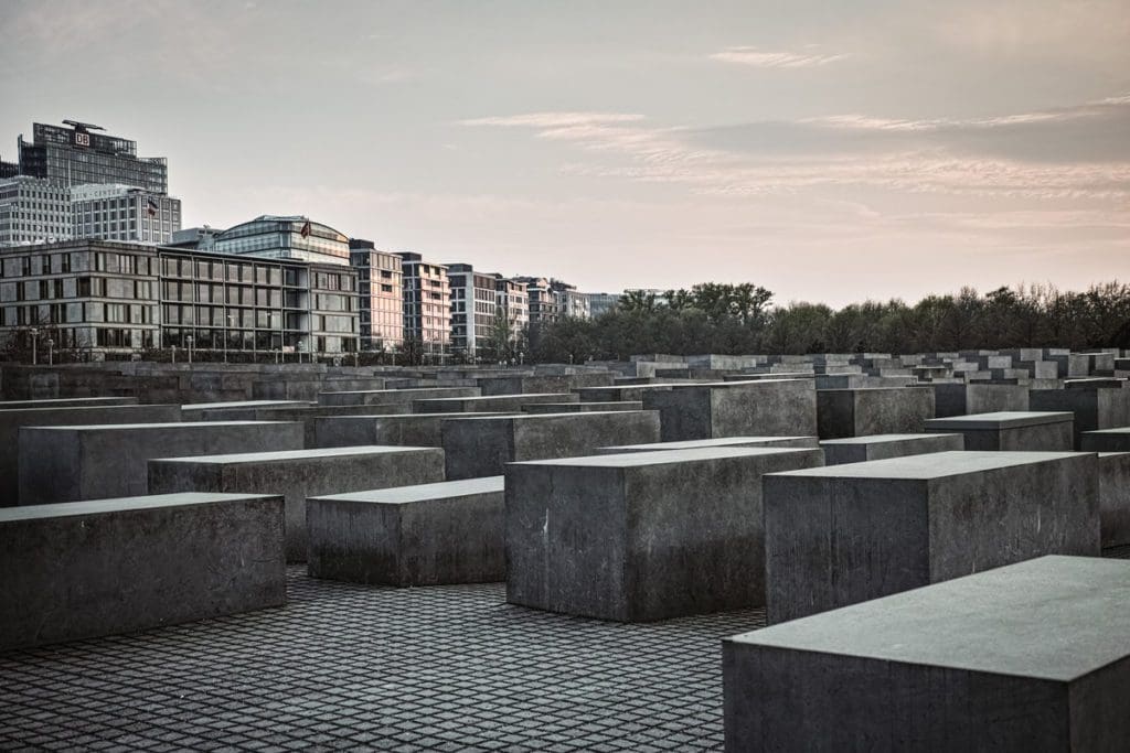 Memorial displays at the Memorial to the Murdered Jews of Europe in Berlin, a great idea when planning a Berlin itinerary with kids.