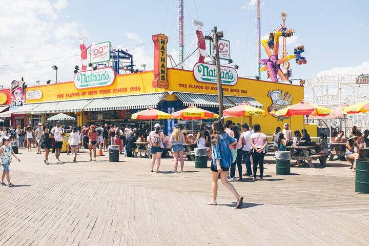 Coney Island on a sunny day, as seen on the Boroughs of NYC: Harlem, Bronx, Queens, Brooklyn & Coney Island  tour.