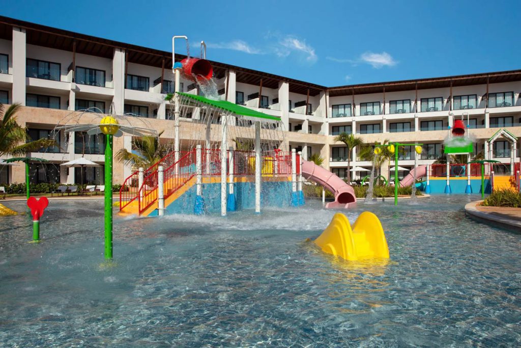 The water park at Dreams Macao Beach Punta Cana, complete with water slides and more fun