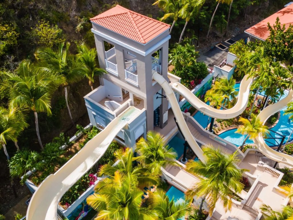 A view of Coqui Water Park at El Coquistador Resort in Puerto Rico