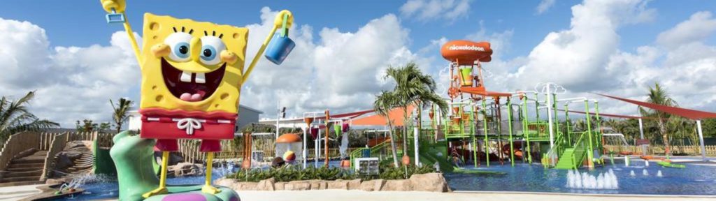 The water park at Nickelodeon Resort Punta Cana with Spongebob Squarepants