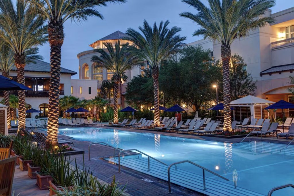 The outdoor pool at the Gaylord Palms Resort and Convention Center.