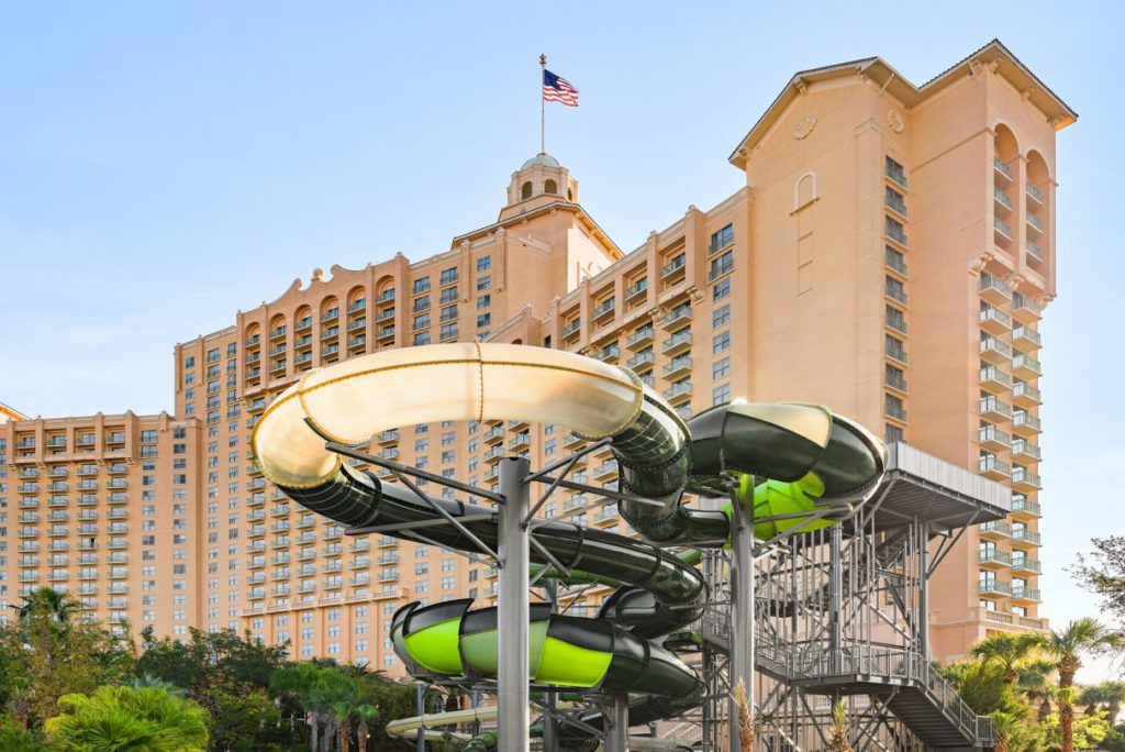 A water slide at the JW Marriott Orlando Grande Lakes. 