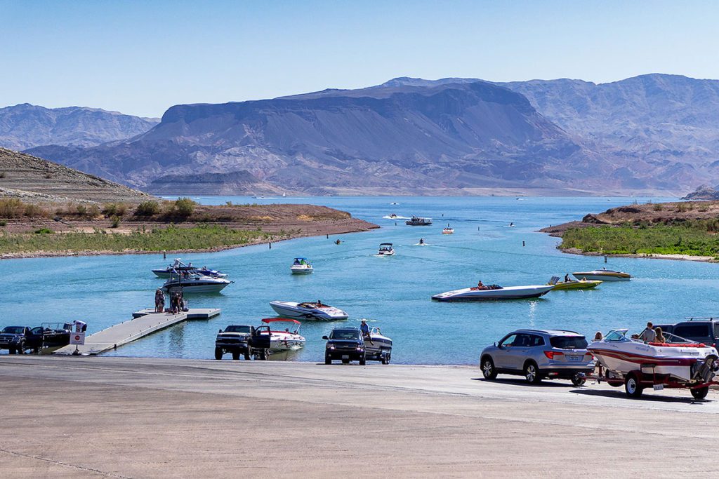 A view of Lake Mead, one of the best weekend getaways from Las Vegas for families! 