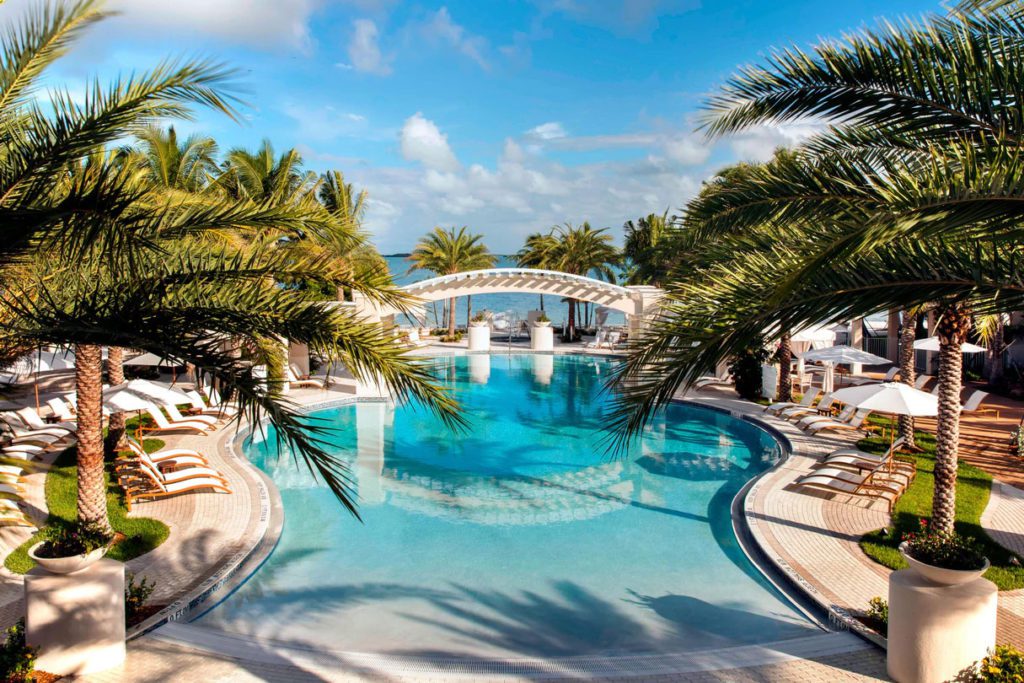The outdoor pool at the Playa Largo Resort and Spa, one of the best Marriott hotels in Florida for families. 